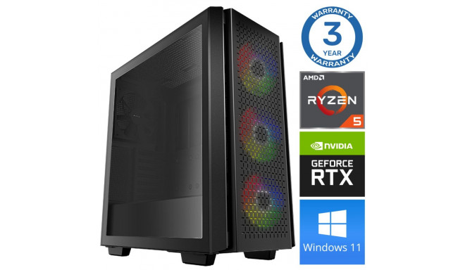 INTOP Ryzen 5 5600X 32GB 240SSD M.2 NVME+1TB RTX4060Ti 8GB WIN11Pro