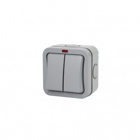 Weatherproof Switch, 2 Gang, IP66, EU