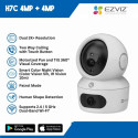 Ezviz H7C CS-H7c Indoor Dual lens 4MP 2K Smart Pan & Tilt 360 Camera MicroSD / Night vision White