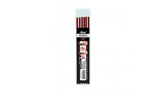 Markal Trades-Marker® dry marking pencil refill leads – 6 red leads, 2.8 mm diameter, wear-resistant