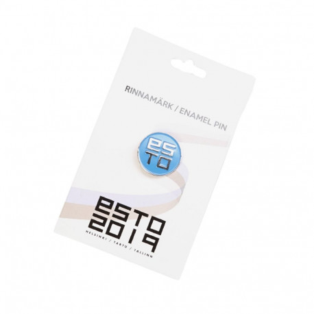 SOKISAHTEL Ajalooline meene ESTO sinine nõelkinnitusega rinnamärk 425