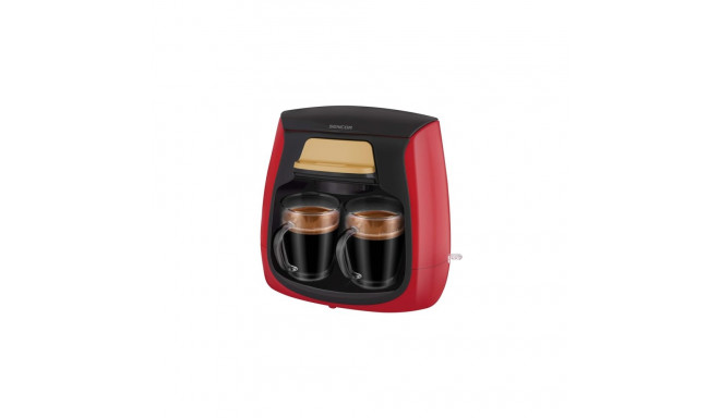 Sencor SCE 2101RD coffee maker with two cups 0.3L 500W