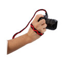 Artisan & Artist I ACAM-317 I Silk Camera Strap w/ Traditional Japanese Pattern, Black/Red