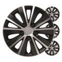 Kołpaki samochodowe 4szt. komplet rapide czarno srebrne 16" cali color box
