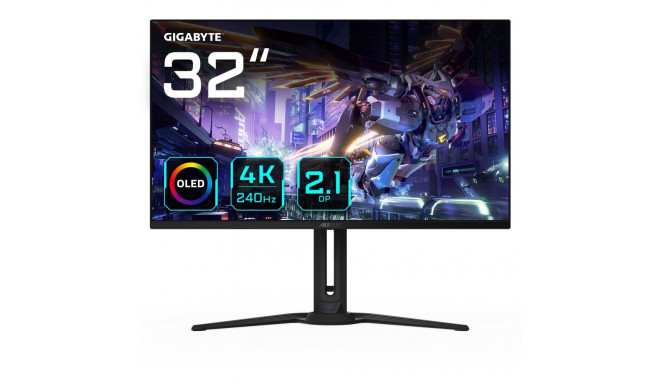 "GIGABYTE AORUS FO32U2P 80,01cm 31,5Zoll OLED 3840x2160 UHD 240Hz 250cd/m2 2xHDMI 2.1 1xDP 2.1 1xDP 