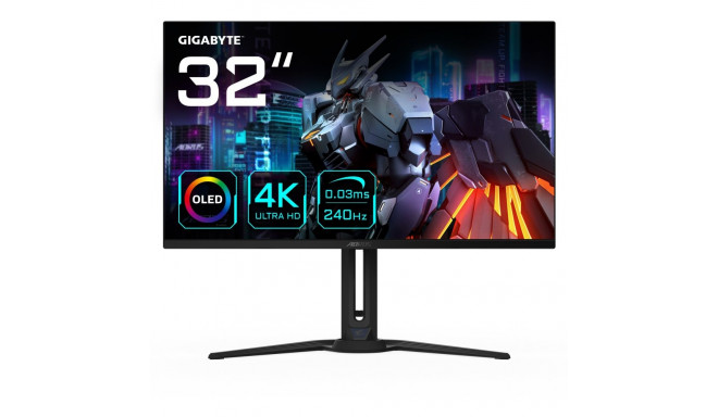 "GIGABYTE AORUS FO32U2 80,01cm 31,5Zoll OLED 3840x2160 UHD 240Hz 250cd/m2 2xHDMI 2.1 1xDP 1.4"