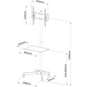 Techly Trolley Floor Stand LCD/LED/Plasma 23"-55"