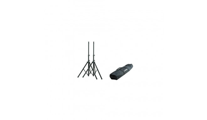 Set of 2 aluminum speaker stands with bag