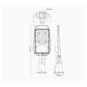 Gatvės šviestuvas LED 230V 50W 5 000lm, 130° x 75° 4000K neutraliai balta, STREETLITE, IP65, IK08