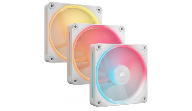 Corsair iCUE LINK LX120-R RGB arvutikorpuse ventilaator 12 cm valge 3 tk