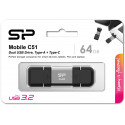 Silicon Power flash drive 64GB Mobile C51, silver