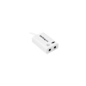 StarTech.com 4 Position Microphone and Headphone Splitter 3.5 mm 4 Pin | 4 Pole Mic and Audio Combo 