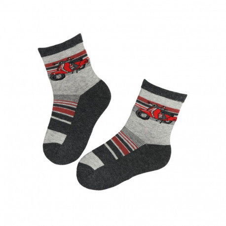 SOKISAHTEL ARON hallid mootorrattaga puuvillased sokid lastele 438, 439, 443