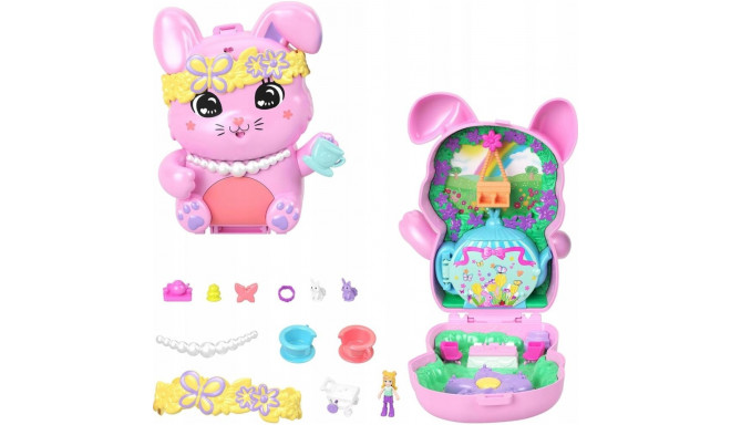 Mattel Polly Pocket Bunny Tea Party Figure + Accessories