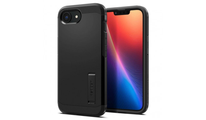Spigen Tough Armor Case with MagSafe for iPhone 16e with Stand - Black