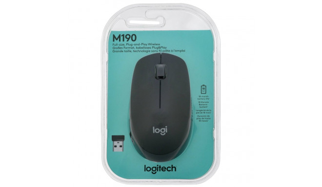 Logitech M190 juhtmevaba hiir, must