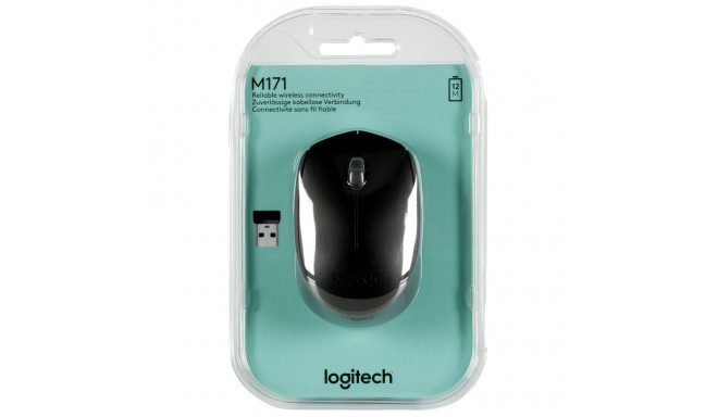 Logitech M171 juhtmevaba hiir, hall/must