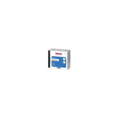 Hama 1x5 Standard CD Double Jewel Case transp/black 44745