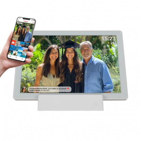 Denver PFF-1070W valge 25.6 cm (10.1") puuteekraaniga Wi-Fi digitaalne pildiraam