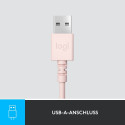 "Logitech H390 Headset on-ear wired USB-A rose"