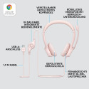 "Logitech H390 Headset on-ear wired USB-A rose"