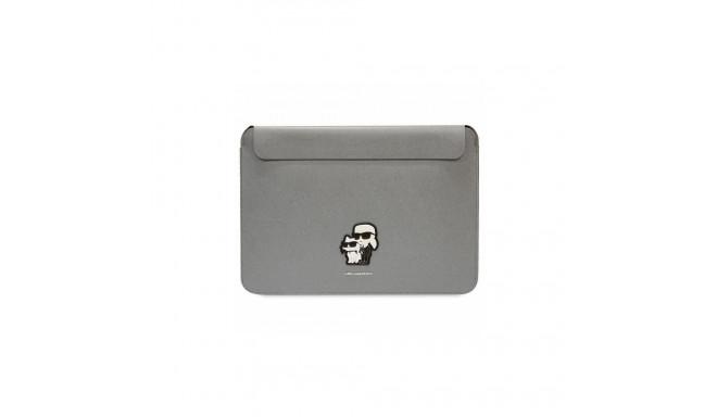 Karl Lagerfeld Sleeve KLCS16SAKCPMG 16" silver|silver Saffiano Karl&Choupette