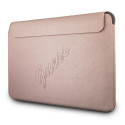 Original GUESS Laptop Sleeve Saffiano Script GUCS13PUSASPI 13 inches pink