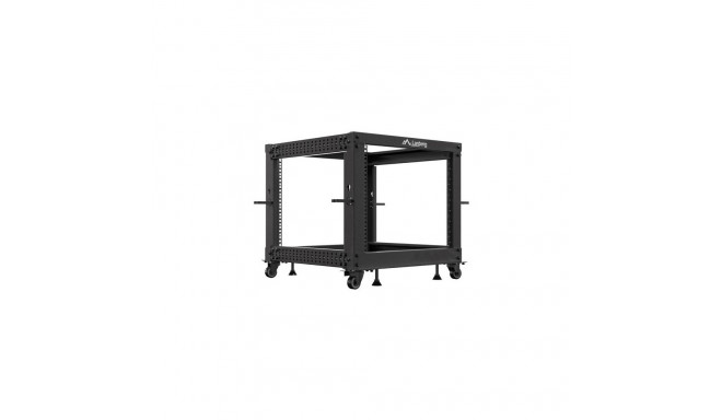 OPEN RACK 19" 9U 600X600-1100 ADJUSTABLE BLACK LANBERG