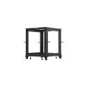 OPEN RACK 19" 12U 600X600-1100 ADJUSTABLE BLACK LANBERG
