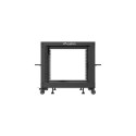 OPEN RACK 19" 9U 600X600-1100 ADJUSTABLE BLACK LANBERG