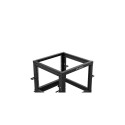 OPEN RACK 19" 9U 600X600-1100 ADJUSTABLE BLACK LANBERG