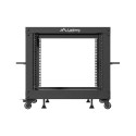 OPEN RACK 19" 9U 600X600-1100 ADJUSTABLE BLACK LANBERG