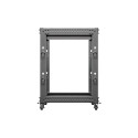 OPEN RACK 19" 15U 600X600-1100 ADJUSTABLE BLACK LANBERG