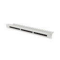 PATCH PANEL 24 PORT 1U 19" CAT.5E UTP WITH CABLE ORGANIZER GREY LANBERG