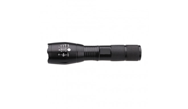 Flashlight LED with telescoping zoom black