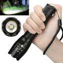 Flashlight LED with telescoping zoom black