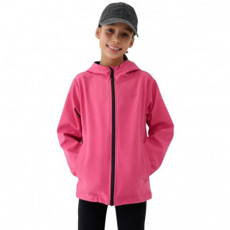 Kurtka dla dziewczynki softshell 4F F305 różowa 4FJWSS25TSOFF305 54S 152cm