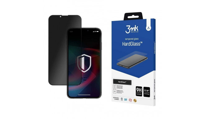 Privaatsusfiltriga kaitseklaas 3MK iPhone 13/13 Pro/14/16e Privacy HG Max, must