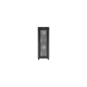 RACK CABINET 19" FREE-STANDING 47U/800X800 (FLAT PACK) WITH MESH DOOR LCD BLACK LANBERG