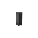 RACK CABINET 19" FREE-STANDING 47U/800X800 (FLAT PACK) WITH MESH DOOR LCD BLACK LANBERG