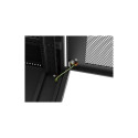RACK CABINET 19" FREE-STANDING 15U/600X600 (FLAT PACK) WITH MESH DOOR BLACK LANBERG