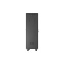 RACK CABINET 19" FREE-STANDING 37U/600X600 (FLAT PACK) WITH MESH DOOR LCD BLACK LANBERG