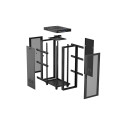 RACK CABINET 19" FREE-STANDING 37U/600X600 (FLAT PACK) WITH MESH DOOR LCD BLACK LANBERG