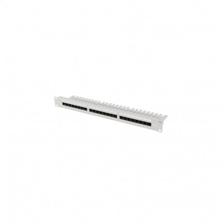 Lanberg patch-paneel 24 pordiga 1U 19" CAT.6A UTP kaablihalduriga, hall