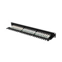 PATCH PANEL 24 PORT 1U 19" CAT.6A UTP WITH CABLE ORGANIZER BLACK LANBERG