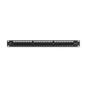 PATCH PANEL 24 PORT 1U 19" CAT.6A UTP WITH CABLE ORGANIZER BLACK LANBERG
