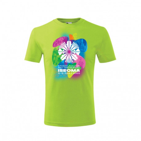 SOKISAHTEL ISEOMA 2025 laulu- ja tantsupeo roheline T-särk lastele 428, 431, 432