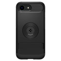 Kaitseümbris Slim Armor (MagFit), Apple iPhone 16e, must, tugijalaga, MagSafe, Spigen