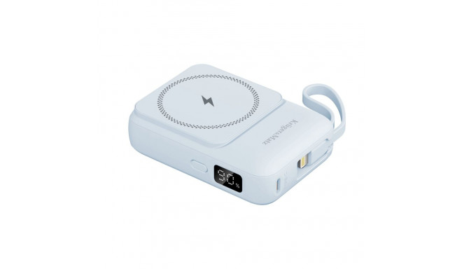 Kruger&Matz 10000 mAh Mag Safe Induction Power Bank with Cable Blue