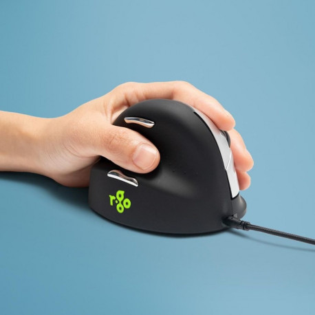 R-Go Tools ergonoomiline hiir HE Break pausitarkvaraga suur (käe suurus ≥185mm) vasakukäeline juhtme